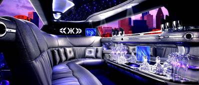 16 seat party limo bus and 8 seat limousines with karaoke. Sunderland party bus hire.
